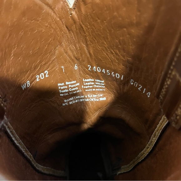 Eight Second Angel Leather Tan Brown Cowgirl Boots Size 6 - Picture 10 of 11